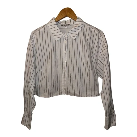Walter Baker Cropped Montana Shirt Top XL - Picture 2 of 7